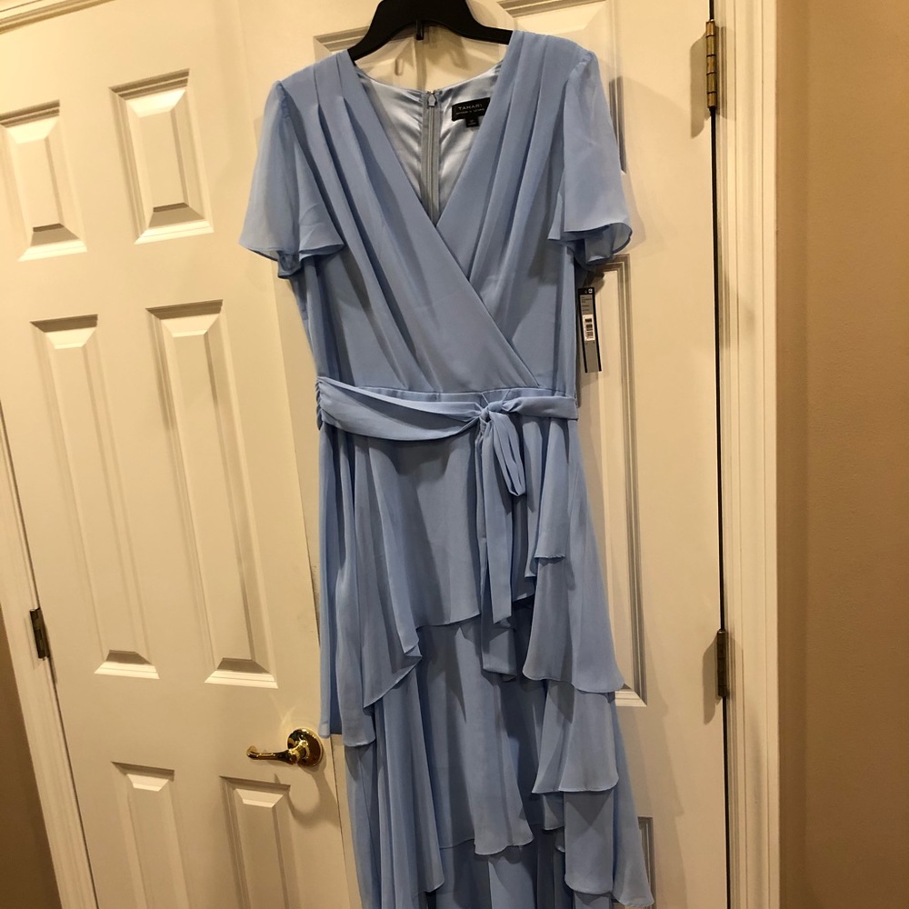 Tahari blue gown
